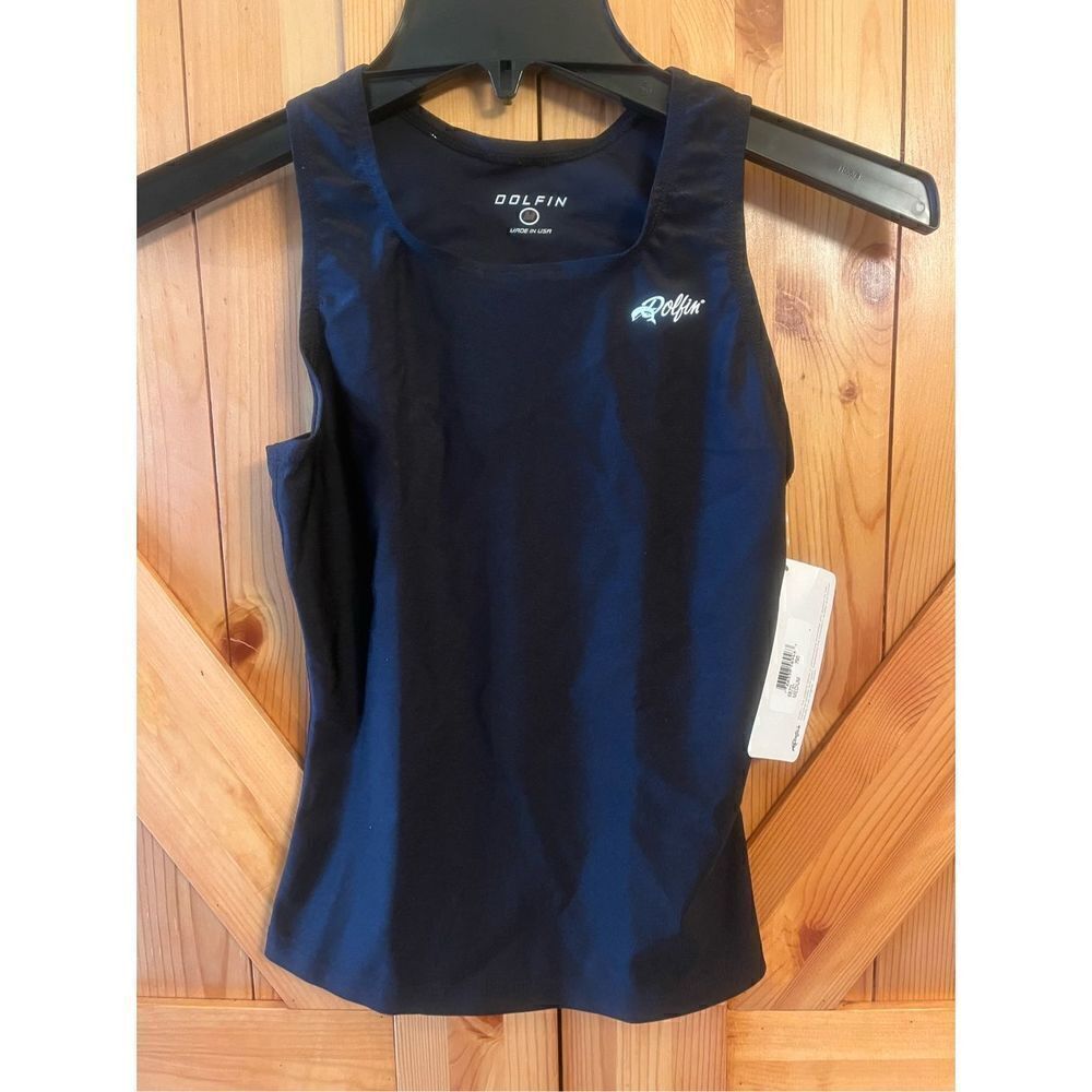 Dolfin athletic tank top black size medium Nwt (1309)